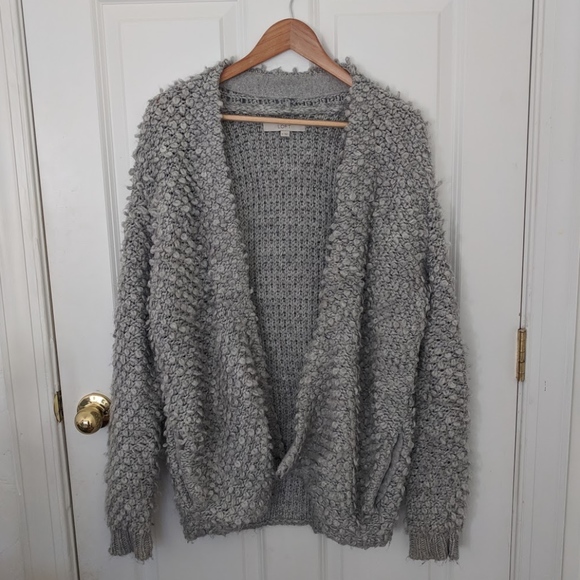 LOFT Sweaters - LOFT Fuzzy Grey Sweater, M